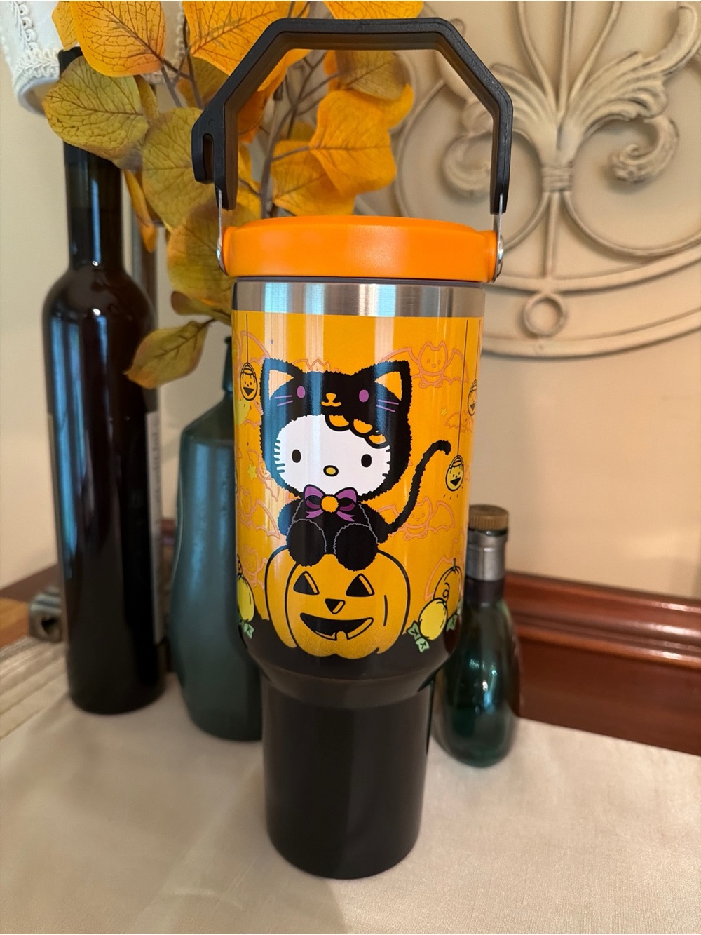 Bioworld Sanrio Hello Kitty Halloween Travel Tumbler with Handle NWOT